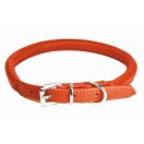 Super Soft Best Rolled Leather Dog Collar : Orange 